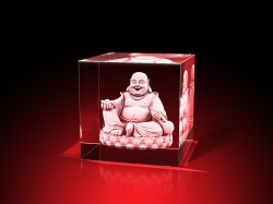 Lachender Buddha - Würfel (60 x 60 x 60) – GLASFOTO.COM